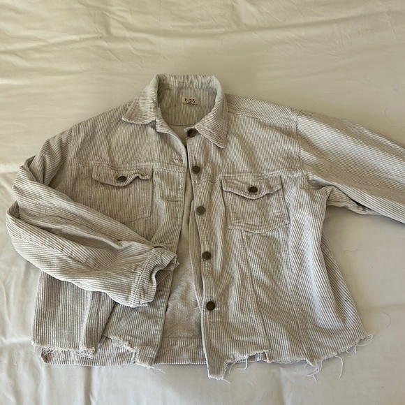 Light pink corduroy jacket - Size L - Picture 2 of 4